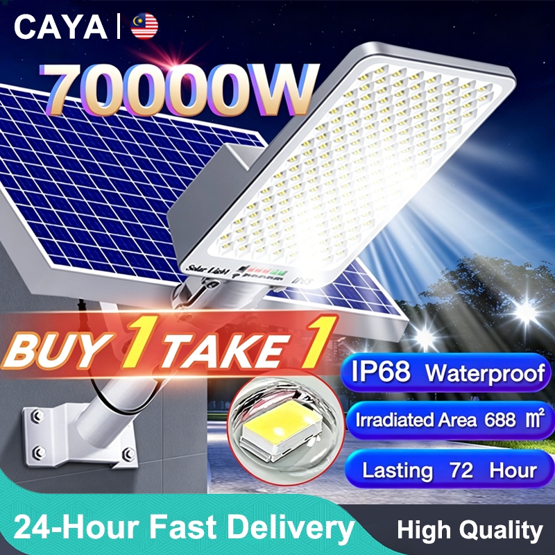 CAYA lampu Solar Jalan Tiang Solar light Outdoor lighting 80000W IP68 Waterproof Ultradurable Flood Light Remote Control