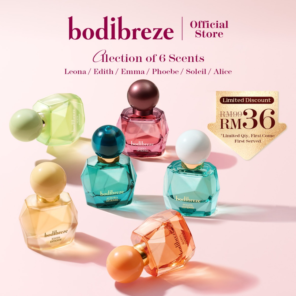 Bodibreze Luxury Perfume 8 Variants EDP Leona Perfume 30ml / Edith Perfume / Emma Parfum / Phoebe / Alice / Soleil