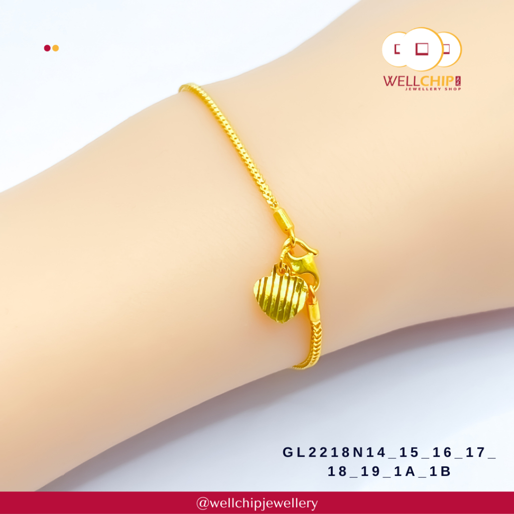 Gelang Tangan Emas (916 Emas) / Gold Bracelet (916 GOLD) / Kedai Emas WELL CHIP