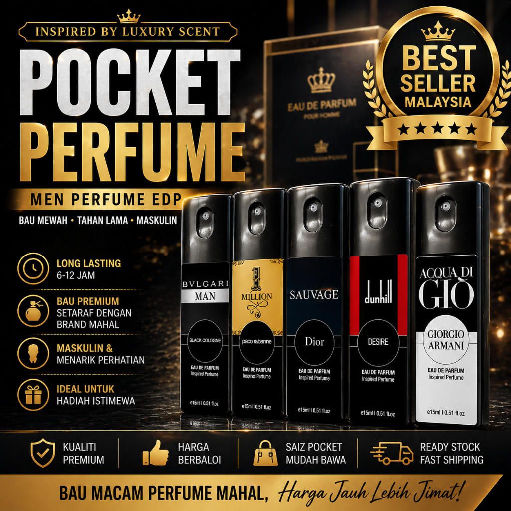 PERFUME LELAKI EDP PREMIUM MASKULIN BEST SELLER MALAYSIA 2026 INSPIRED BRAND ANTARABANGSA