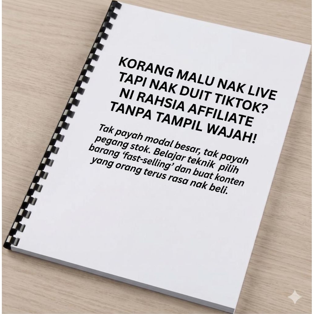 Buku Affiliate Tiktok Tanpa Guna Wajah