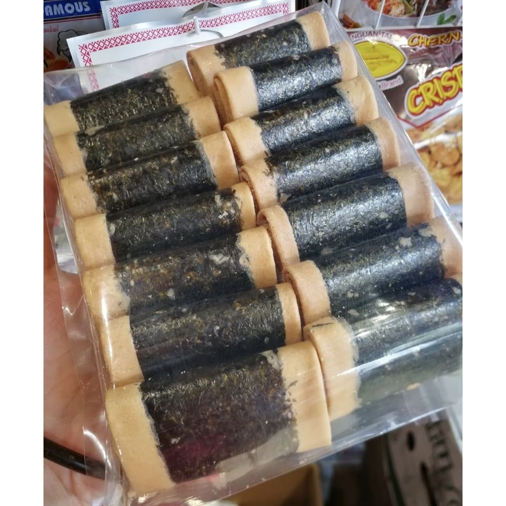 Penang Jia Zhen Seaweed Chicken Floss Crushed Peanut Egg Roll Biscuit 槟城佳珍紫菜鸡肉丝花生碎蛋卷饼干 Love Letter Biskut Coklat Kacang