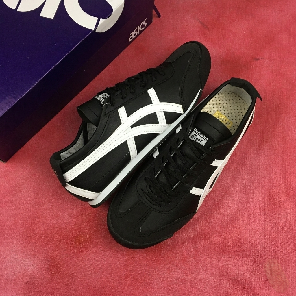 Kasut Onisuka Tiger Mexico 66 Men's and Women's Flat Sneakers Premium Synthetic Leather