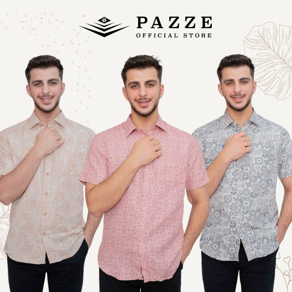[Batik 2/10] Pazze Baju Batik Slim Fit Short Sleeve SS30324/325/386C1&C2/388/389C1/409/411/412/413/426/427/435