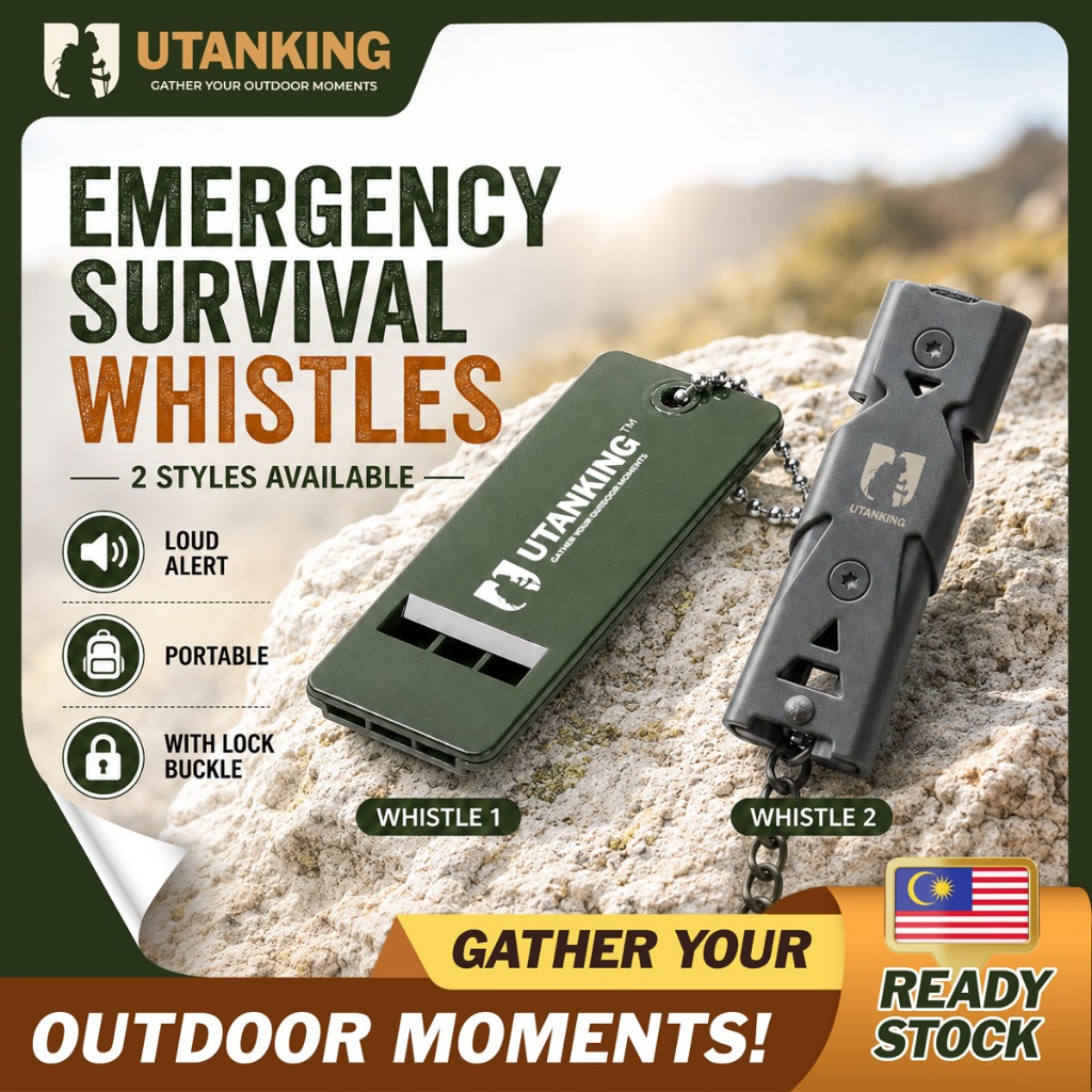 UtanKing™ Survival Whistle Emergency Wisel Kecemasan Safety Rescue Camping Hiking Outdoor Survive