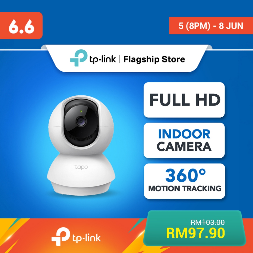 【SIRIM】TP-Link Tapo WiFi CCTV IP Home Security Camera 360 Degree Night Vision 2 Way Audio 1080P FHD C200 C210 TC70 TC71
