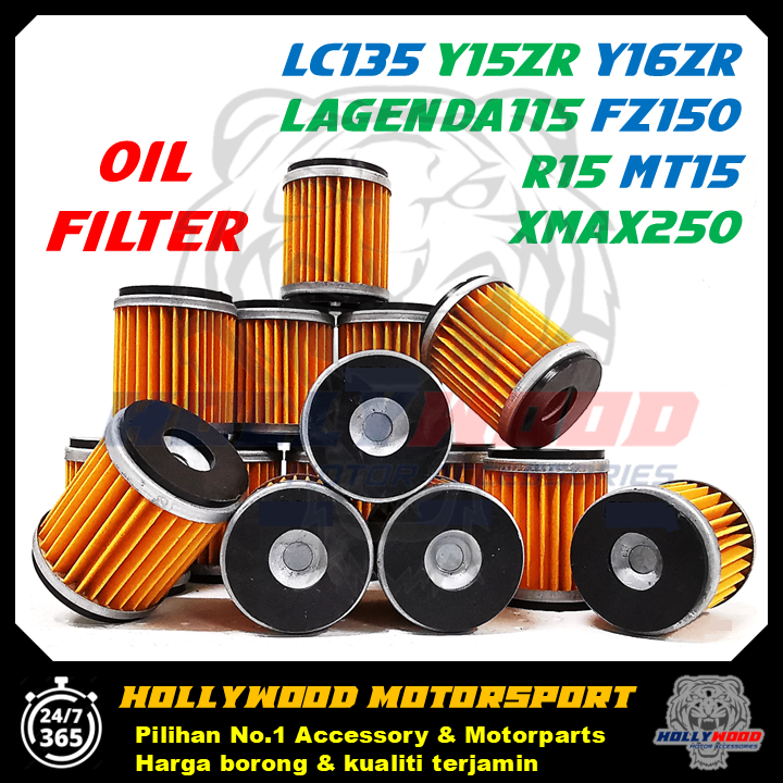 OIL FILTER LC135 Y15 Y16 LAGENDA EZ115 FZ150i R15 XMAX PENAPIS MINYAK HITAM MOTOSIKAL