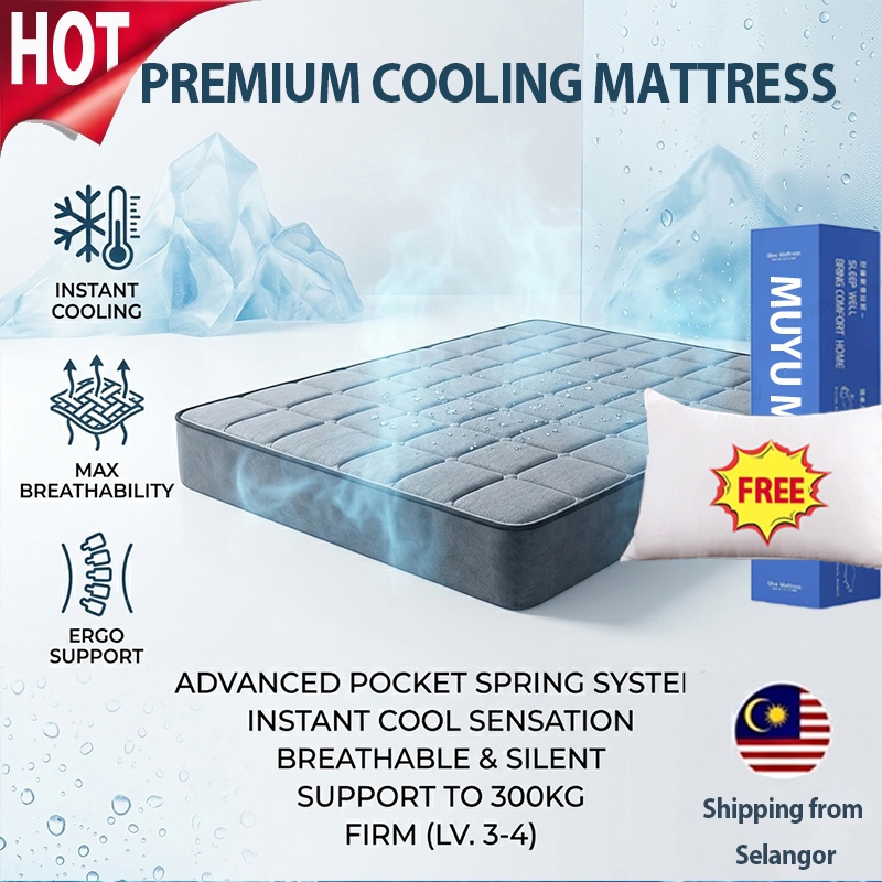 [NEW SUMMER EDITION] COD 8 Inch Spring Mattress Tilam Queen King Single Size Spine Support Foam Latex Mattress Murah
