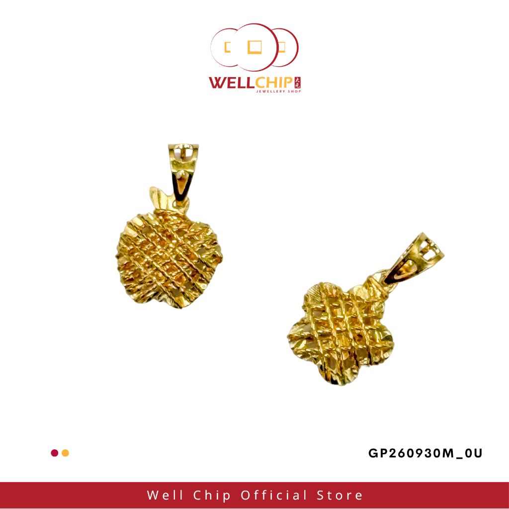 Loket Emas 916 Diamond Cut | Diamond Cut 916 Gold Pendant | Emas 916 | Kedai Emas WELL CHIP