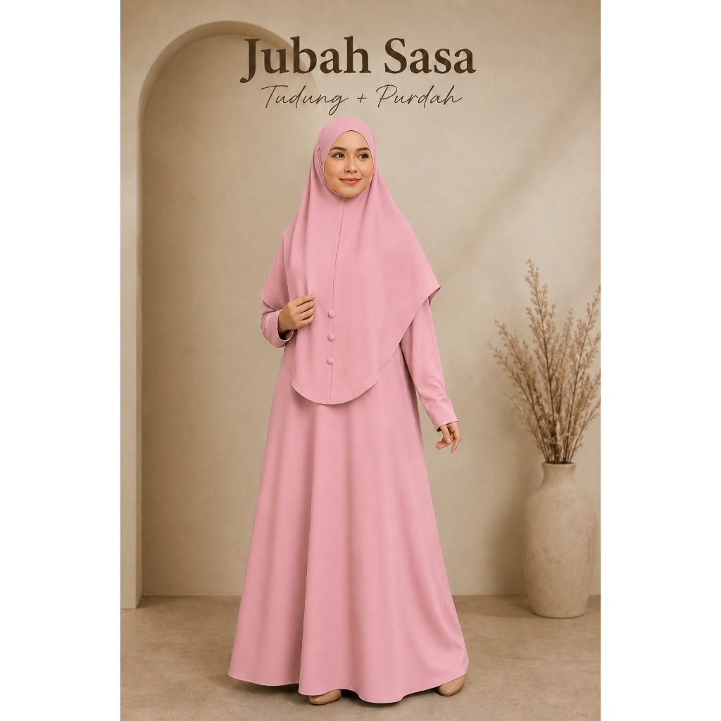 ✨ New Arrival – Jubah Sasa Full Set ✨ Free Gift Purdah