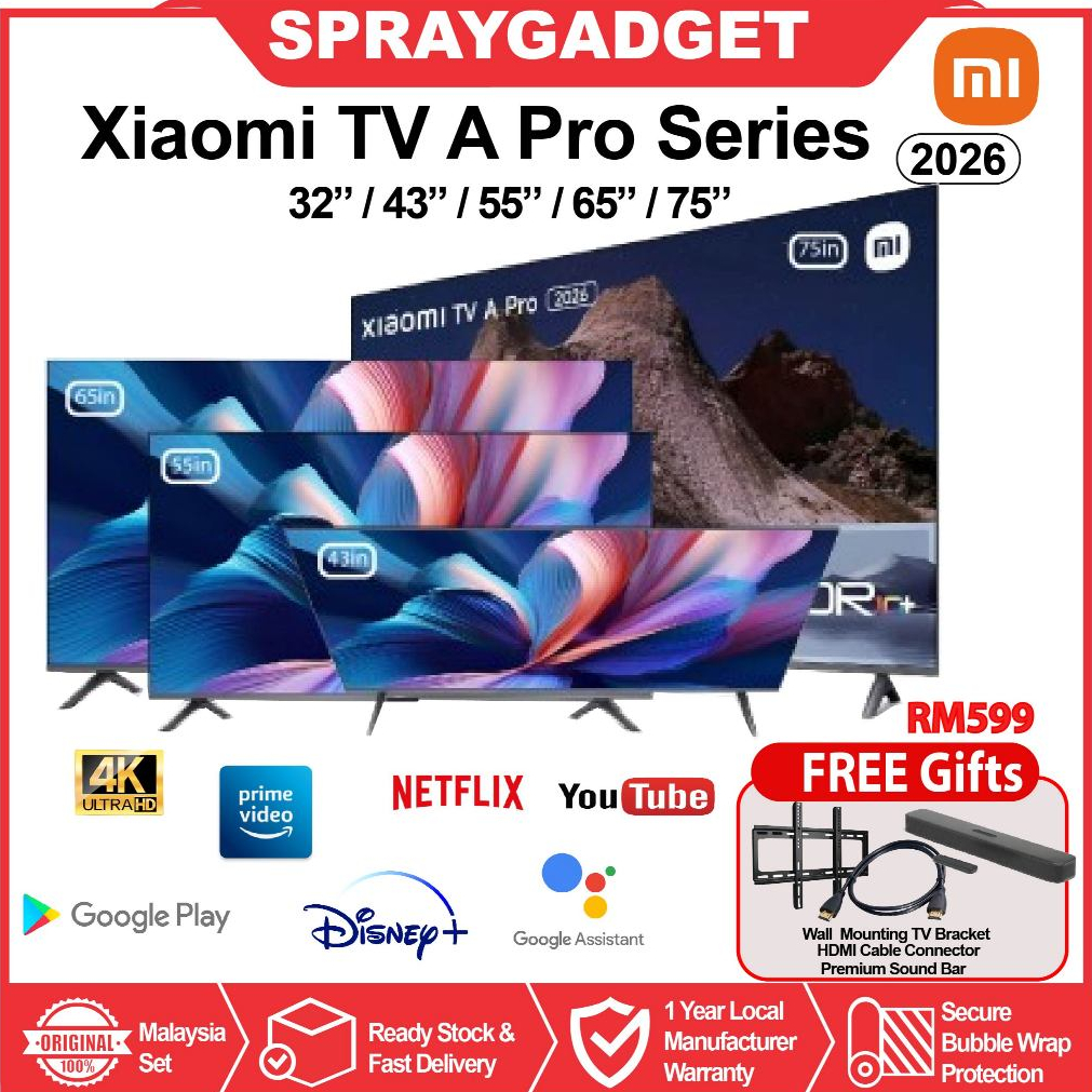 [NEW] Xiaomi TV A Pro Series 2026 (32"/ 43" / 55"/ 65"/ 75") 2 Years Xiaomi Malaysia Warranty