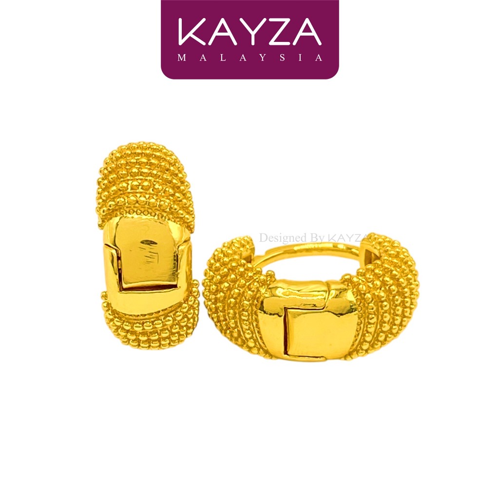 609E (5.4g) KAYZA Monolith Earrings Handcrafted Designs in Vietnamese Gold Plated