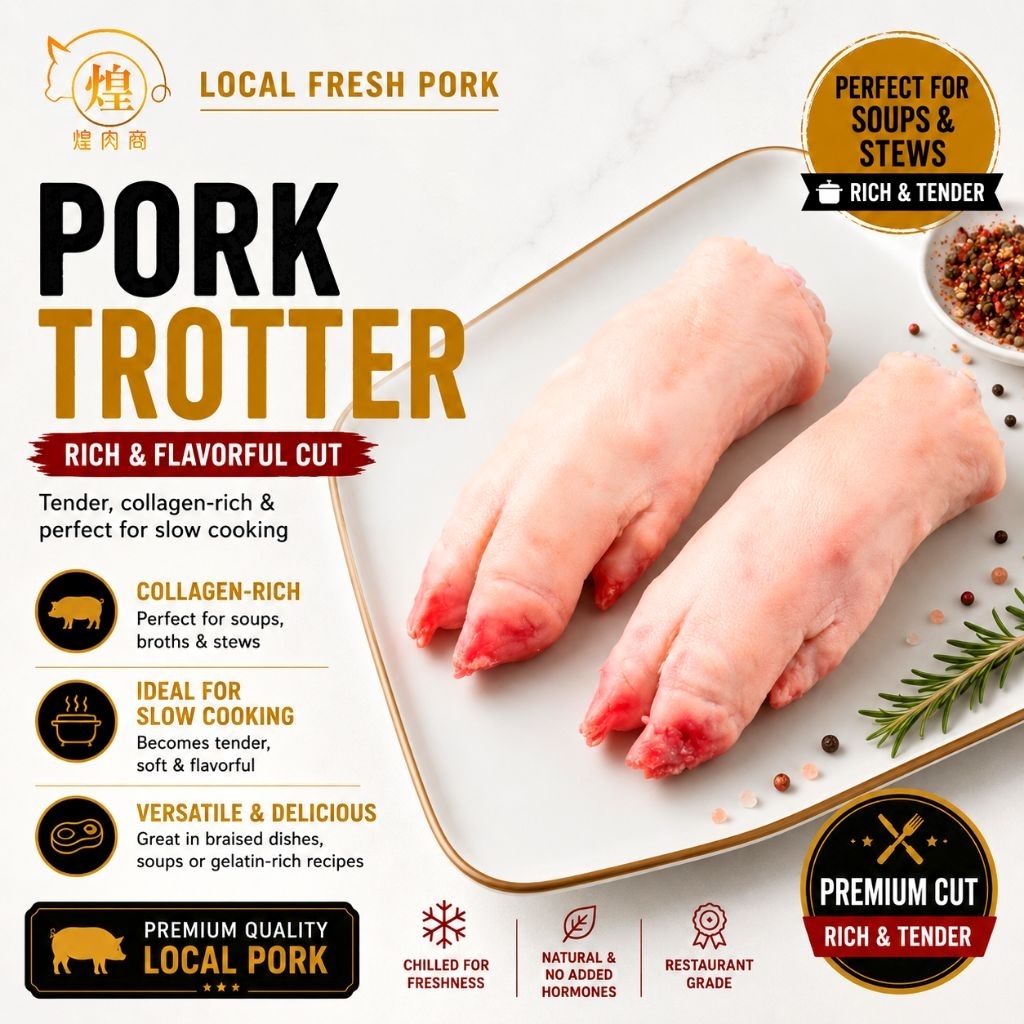 【PENANG AREA ONLY❗】煌肉商 HRS 100% Malaysian Pork - Pork Trotter 猪蹄【1 unit】