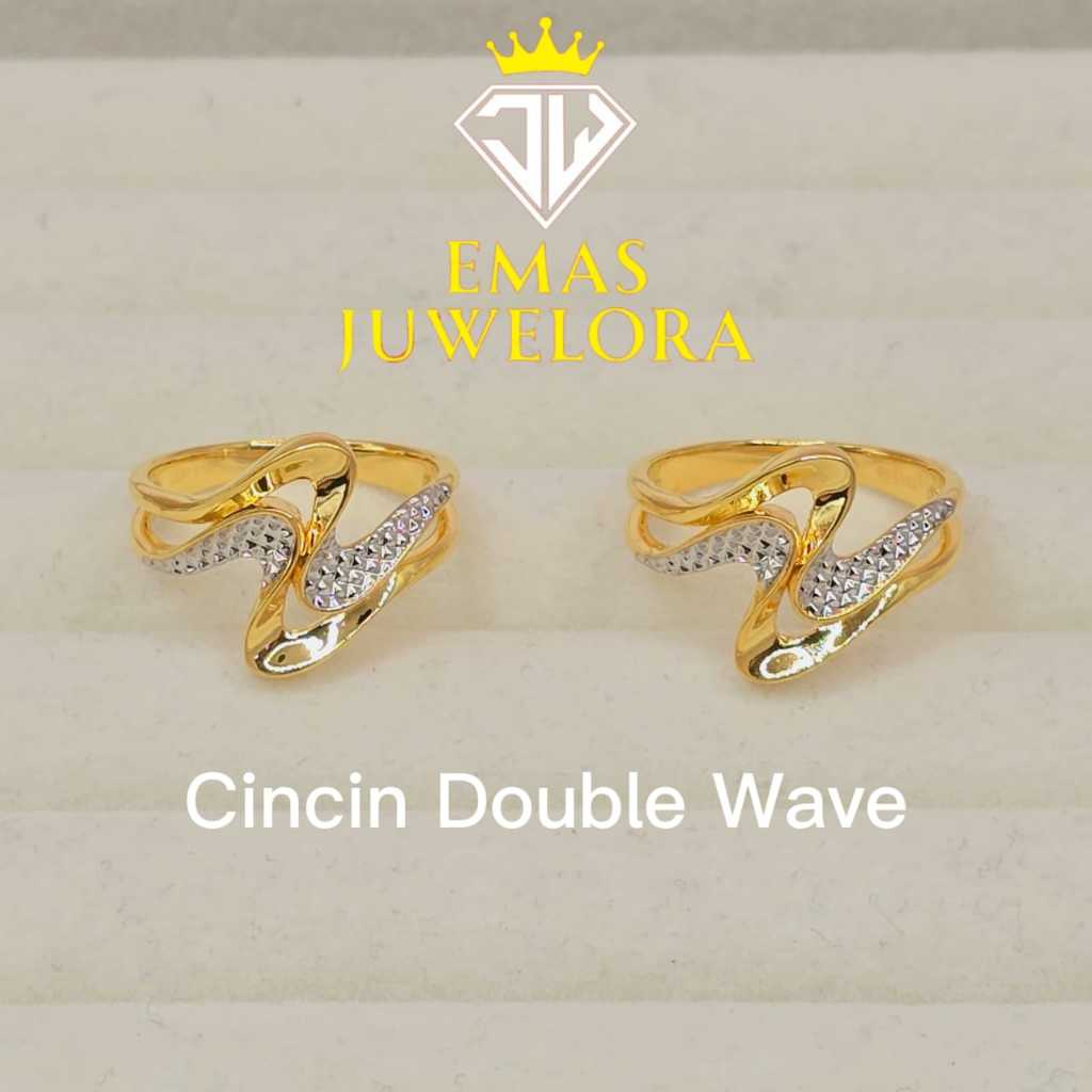 Juwelora Emas 916 3L I Cincin Double Wave Ombak I Emas 916 #emasbajet #emas916 #emasmalaysia
