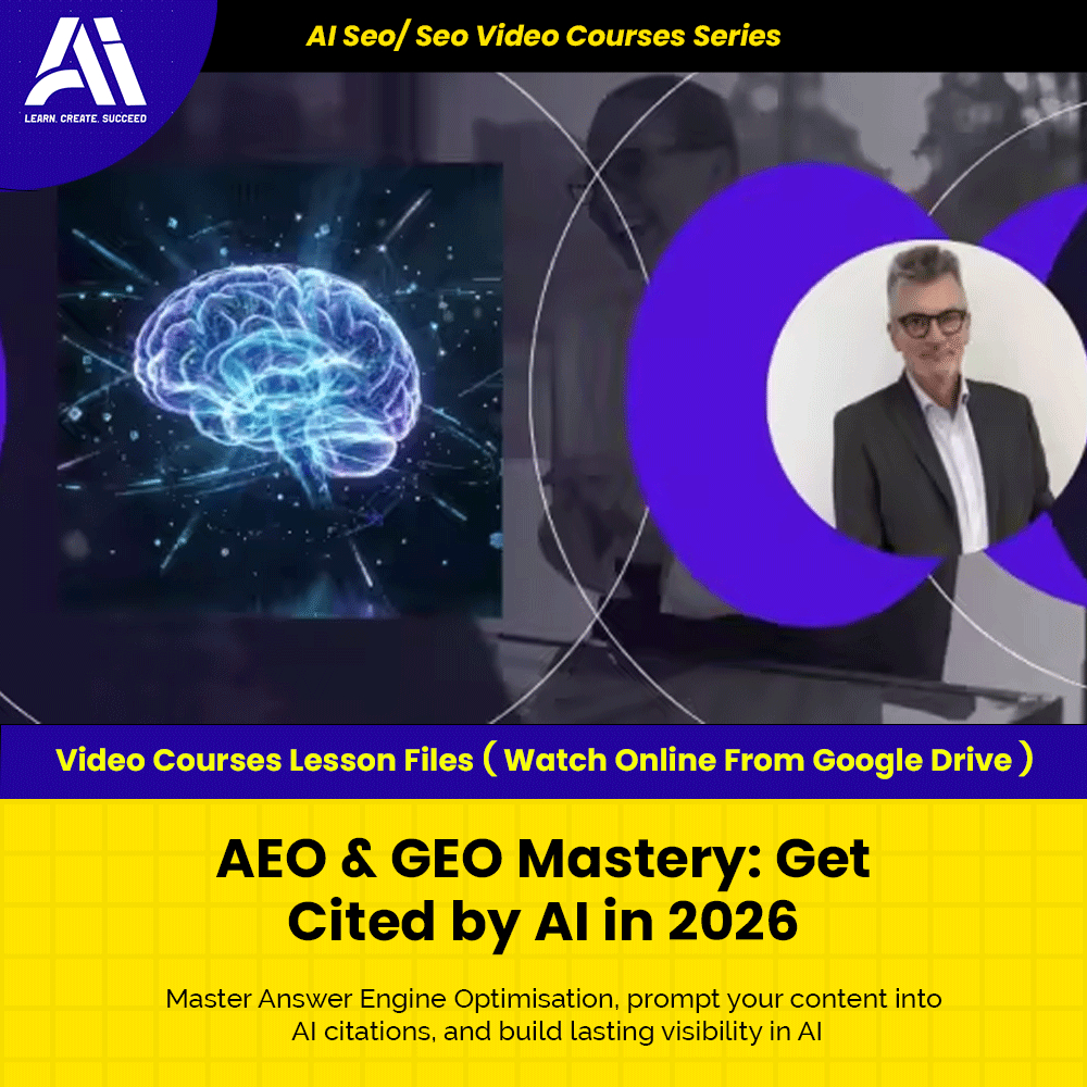 Ai Seo/ Seo Video Course - AEO & GEO Mastery Get Cited by AI in 2026 | Learn Seo | Seo Video Lesson