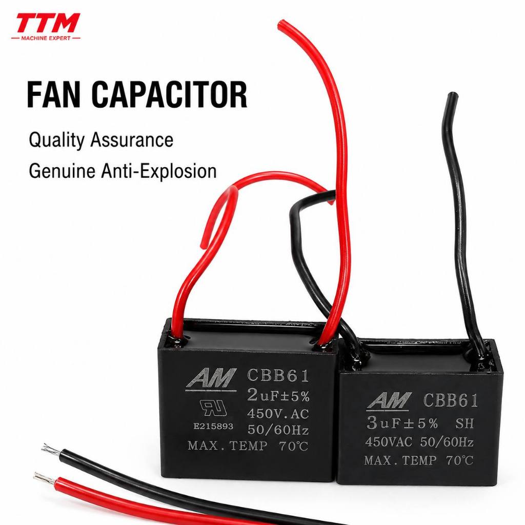 Universal Fan Capacitor 450V CBB61 Motor Running Capacitor for Ceiling Fan / Wall Fan / Table Fan