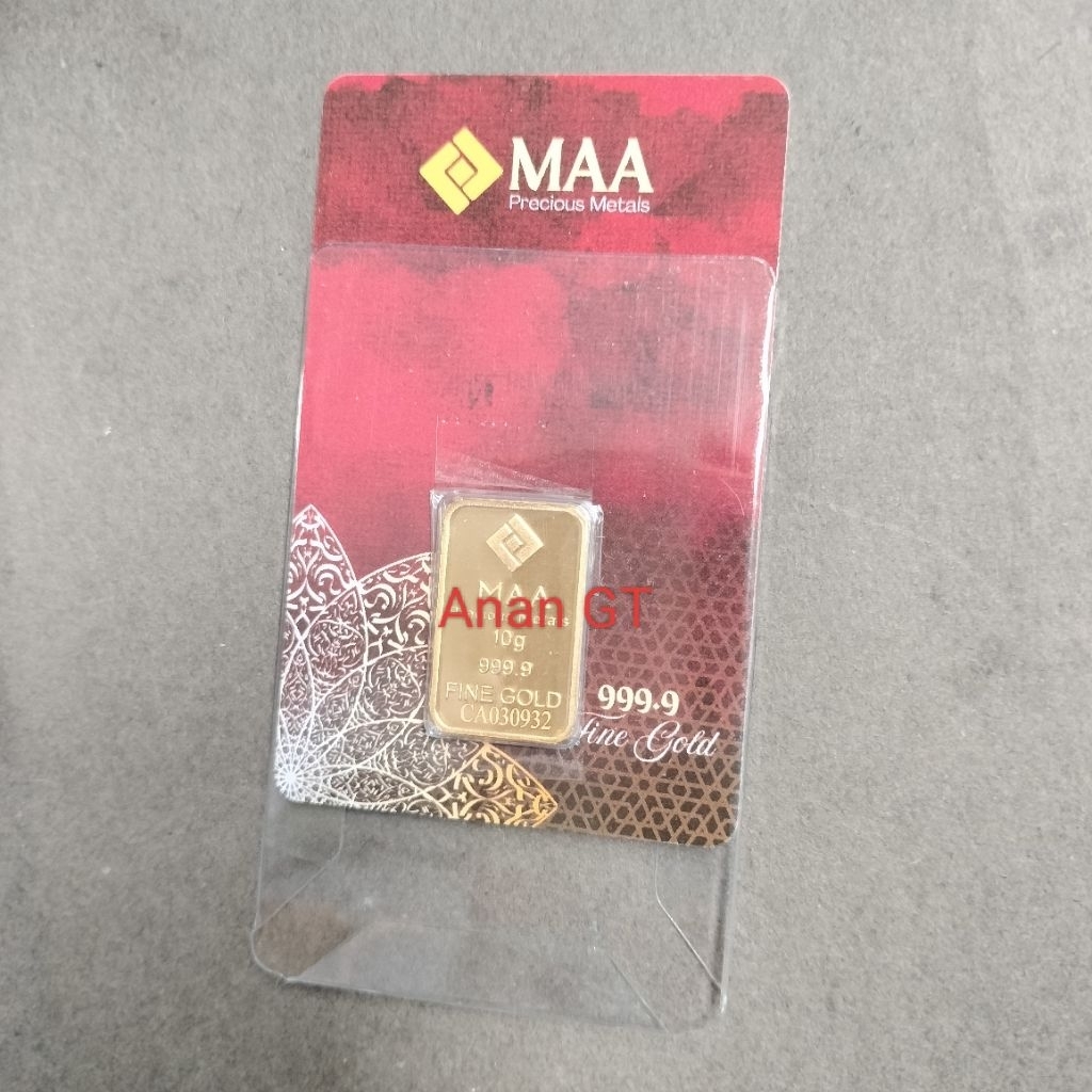 MAA 10g Gold Bar (Au 999.9)