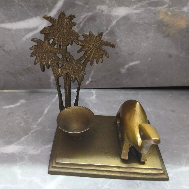 Hiasan Meja Tembaga Vintage | Dekorasi Pokok Kelapa & Unta Antik Vintage Brass Decorative Ornament Palm Tree & Camel