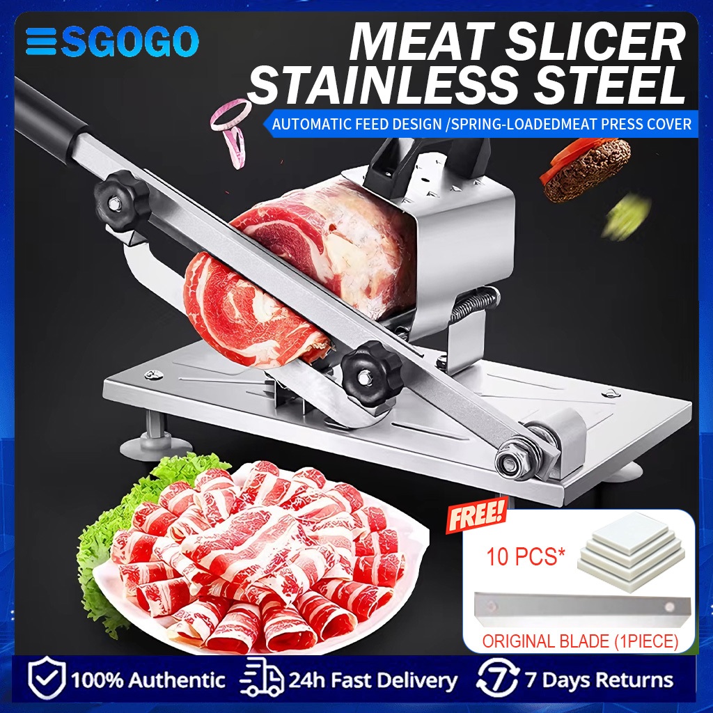 【304 Stainless Stee】Meat Slicer Machine Cutter Frozen Meat Mutton Beef Mesin Potong Hiris Daging Penghiris 肉片切片机