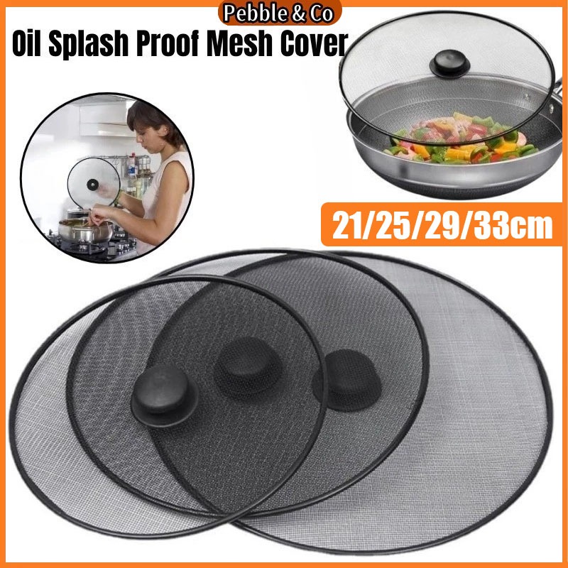 Kitchen Grease Splash Screen Oil Splash Proof Mesh Cover Stainless Steel Pot Lid Home Spill-proof Mesh Cover