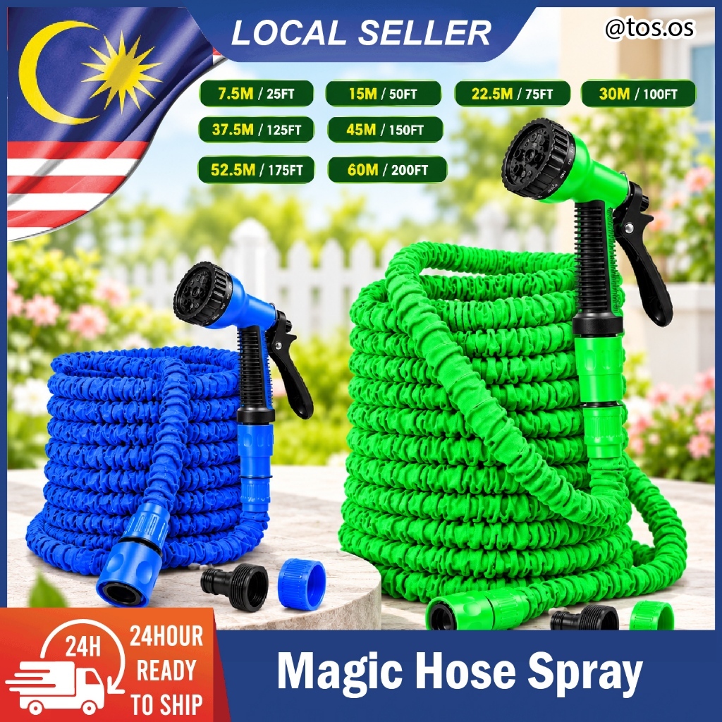 Magic Hose Spray Garden Multifunction Expandable Water Hose/Getah Paip Magik Fleksibel