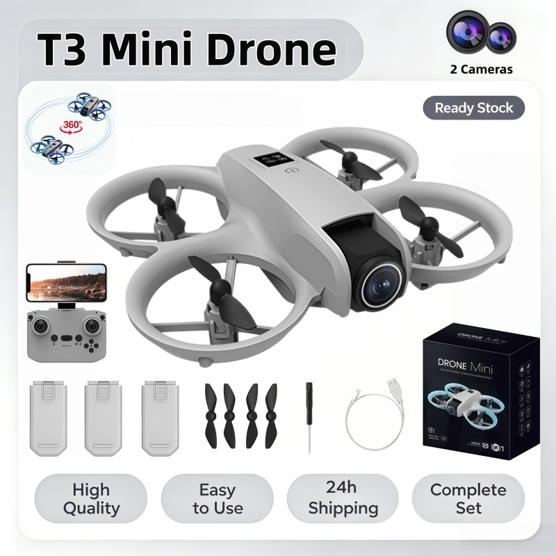 T3 mini Drone 360° Flip 15 Minutes of Use Stable Flight Kids Drone 无人机玩具 Drone for gift