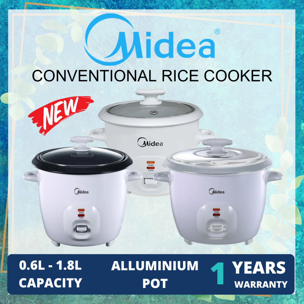 Midea Periuk Nasi Konvensional MG-GP06 ( 0.6L ) / MG-GP10B ( 1.3L ) / MG-GP18B ( 1.8L ) / Midea Rice Cooker