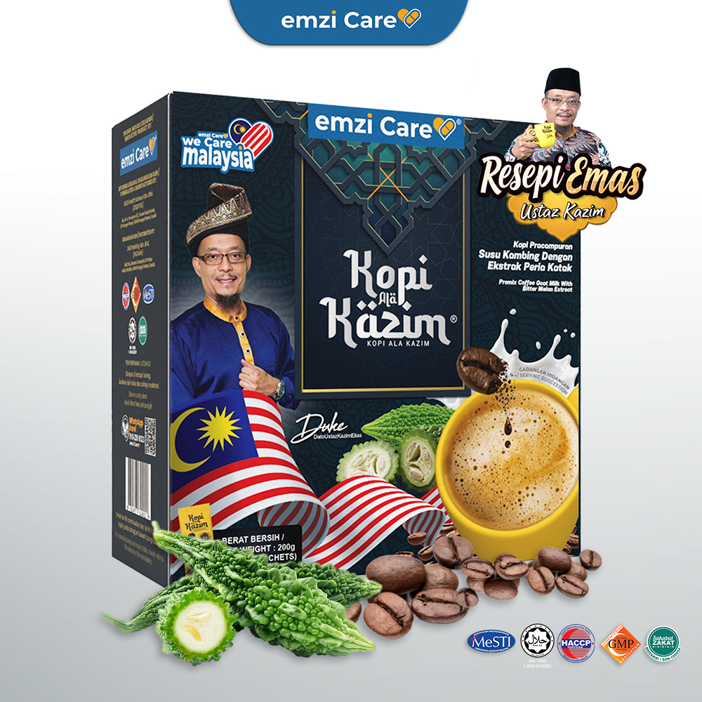 Kopi Ala Kazim Original dari Emzi Care HQ Resepi Emas Ustaz Kazim | Ekstrak Peria Katak dan Susu Kambing - Coffee, Sihat