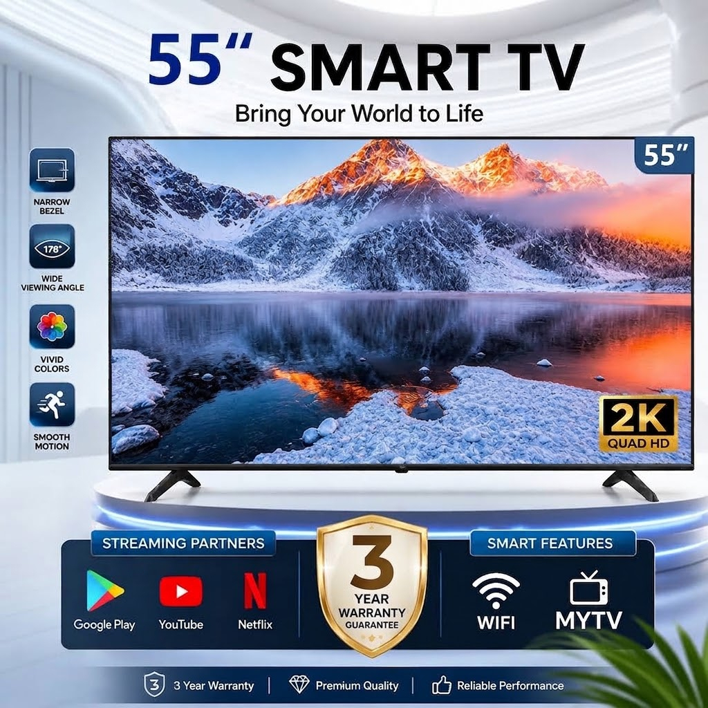 LGUHD Smart TV 2K HD 50“ 55” bezel-less design Voice control Popular event software free Android TV