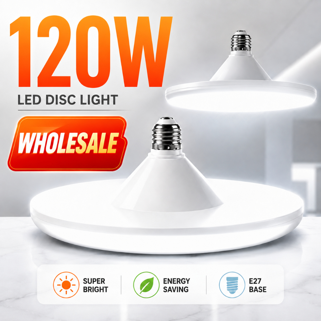 🔥Wholesale🔥 E27 LED Bulb 40/60/100/120W UFO Lampu LED Putih Sejuk 220V for Home Kitchen Bedroom Garage Ceiling Lighting