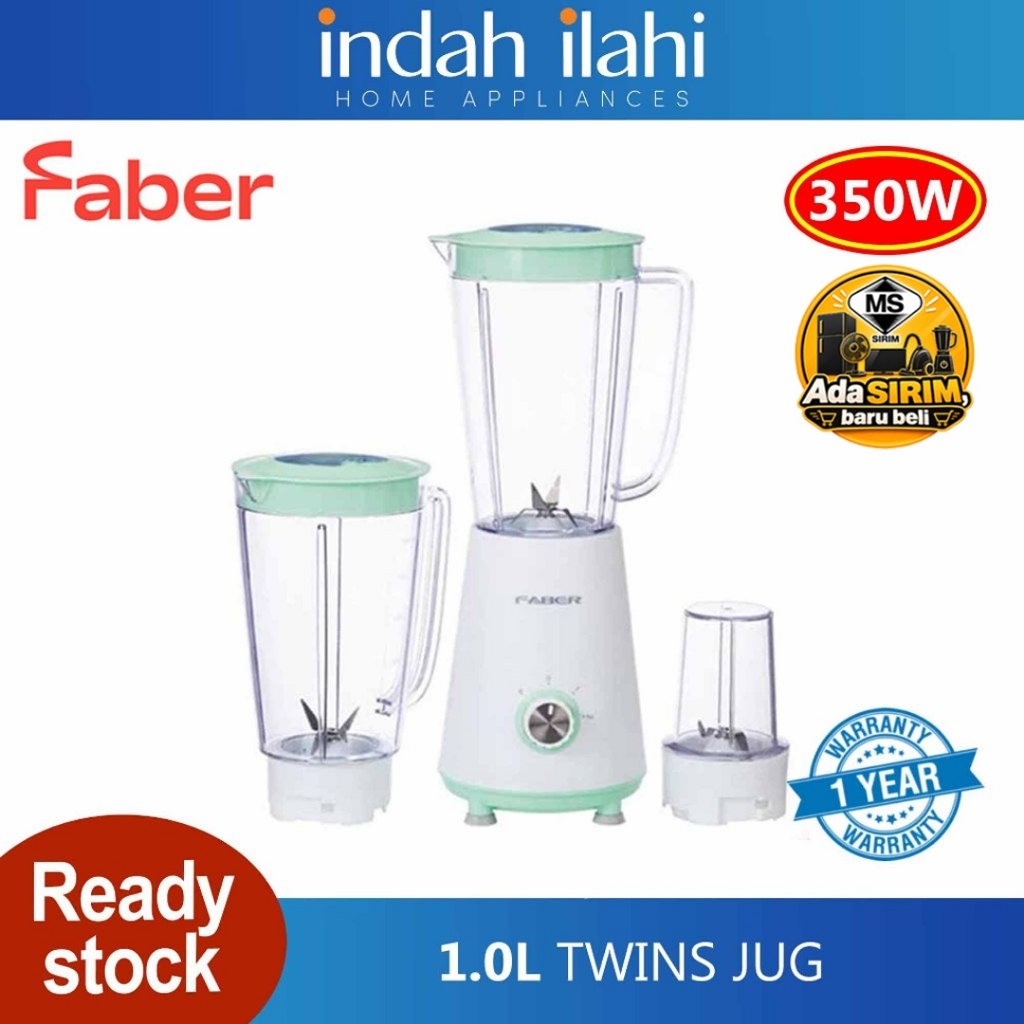 Faber 1.0L Mesin Pengisar Blender (TWIN JAR) FBG BLENDY P1021