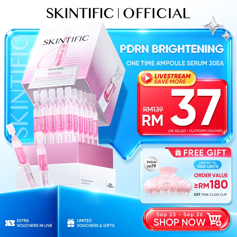 [NEW LAUNCH] SKINTIFIC PDRN Skin Booster Ampoule Serum Single Dose Niacinamide Brightening Repair Hydrating 1ml x 30pcs