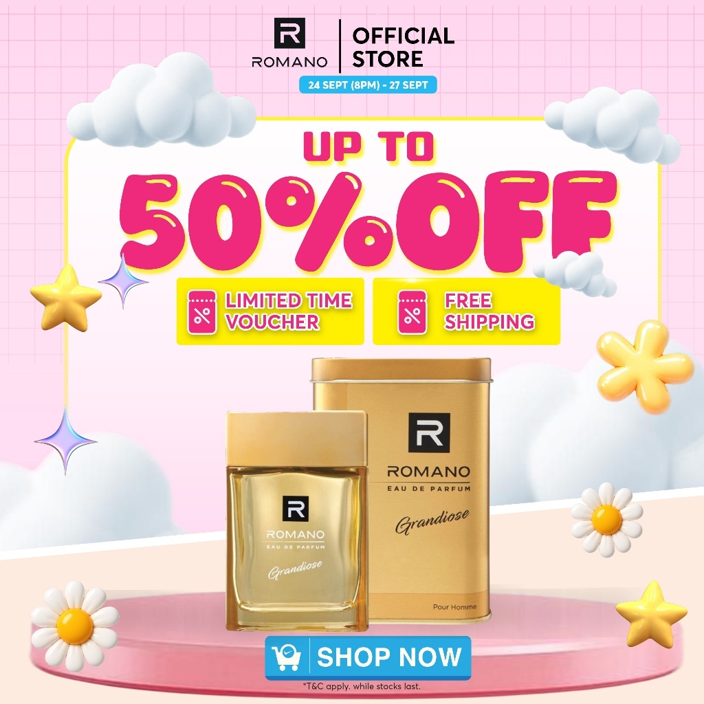 ROMANO EDP – Grandiose 100ml | Longer Lasting Modern Perfume | Minyak Wangi | Perfume | Fragrance | Masculine