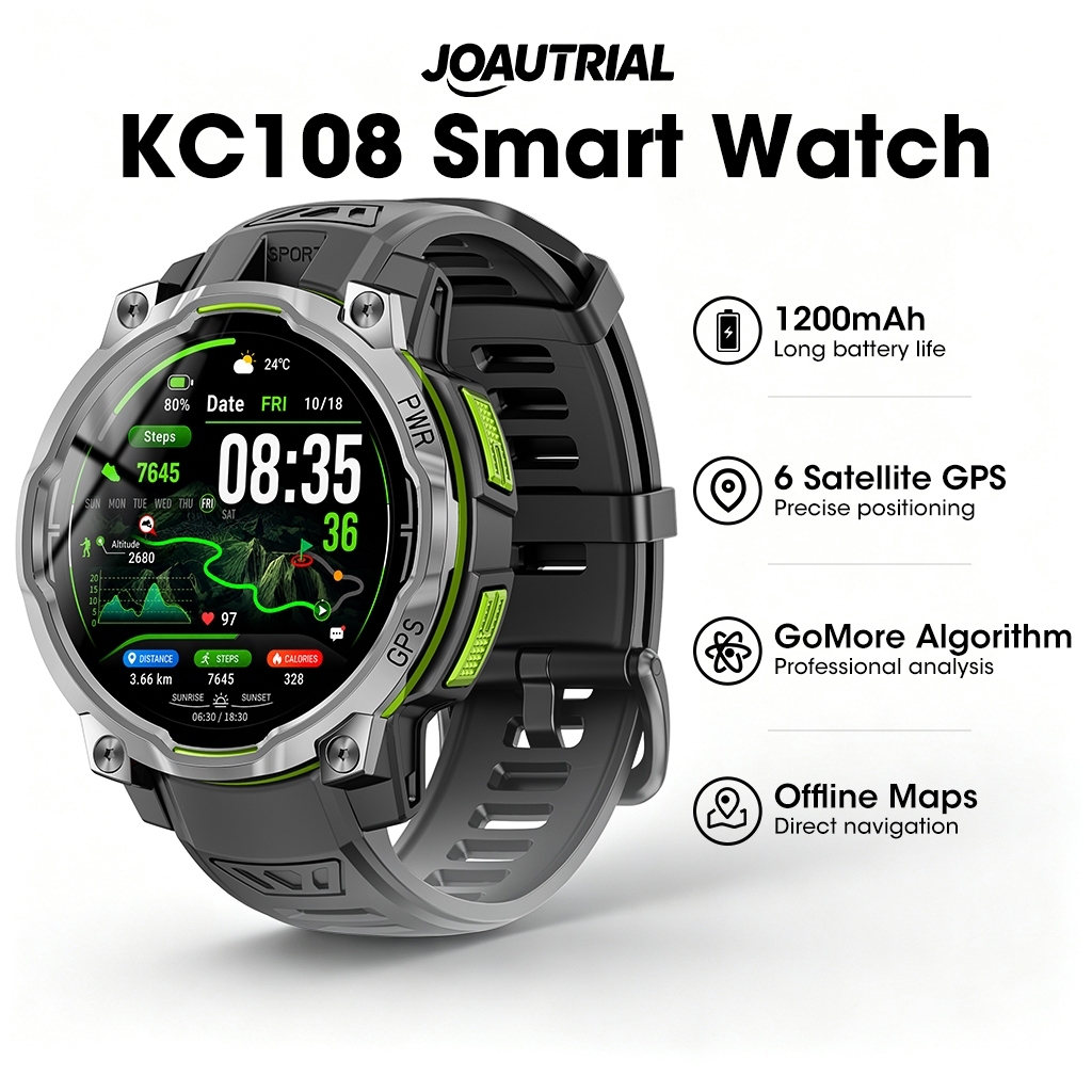 JOAUTRIAL Smart Watch Man AI ChatGPT Offline Map Professional Running  1.46” 1200mAh Message Reply GPS Outdoor Sports