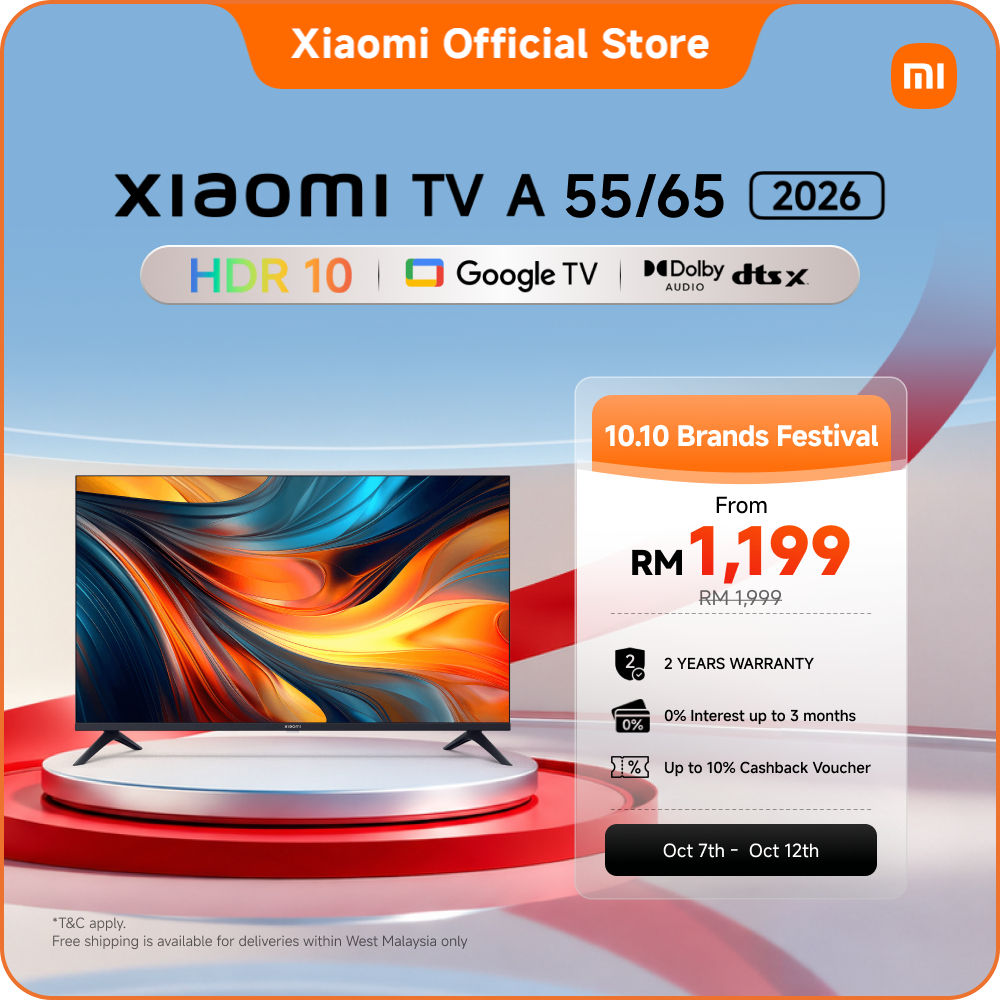 Xiaomi TV A 55/65 2026 | 4K/HDR 10/Google TV/120Hz Game Boost Mode/Dolby Audio™️/Xiaomi Sound/Smart TV