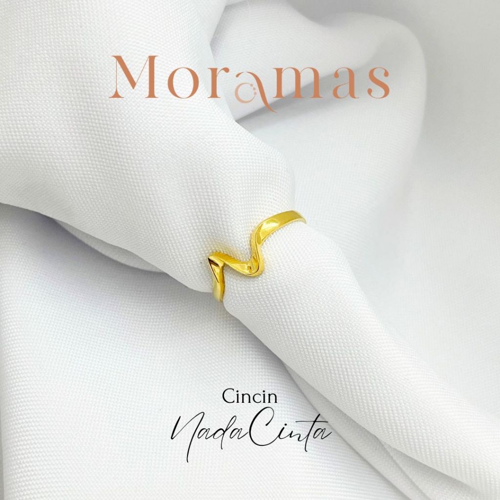 Moramas LOVE TONE Ring 916 Gold/Cincin NADA CINTA Emas 916/爱的语气时尚戒子916金