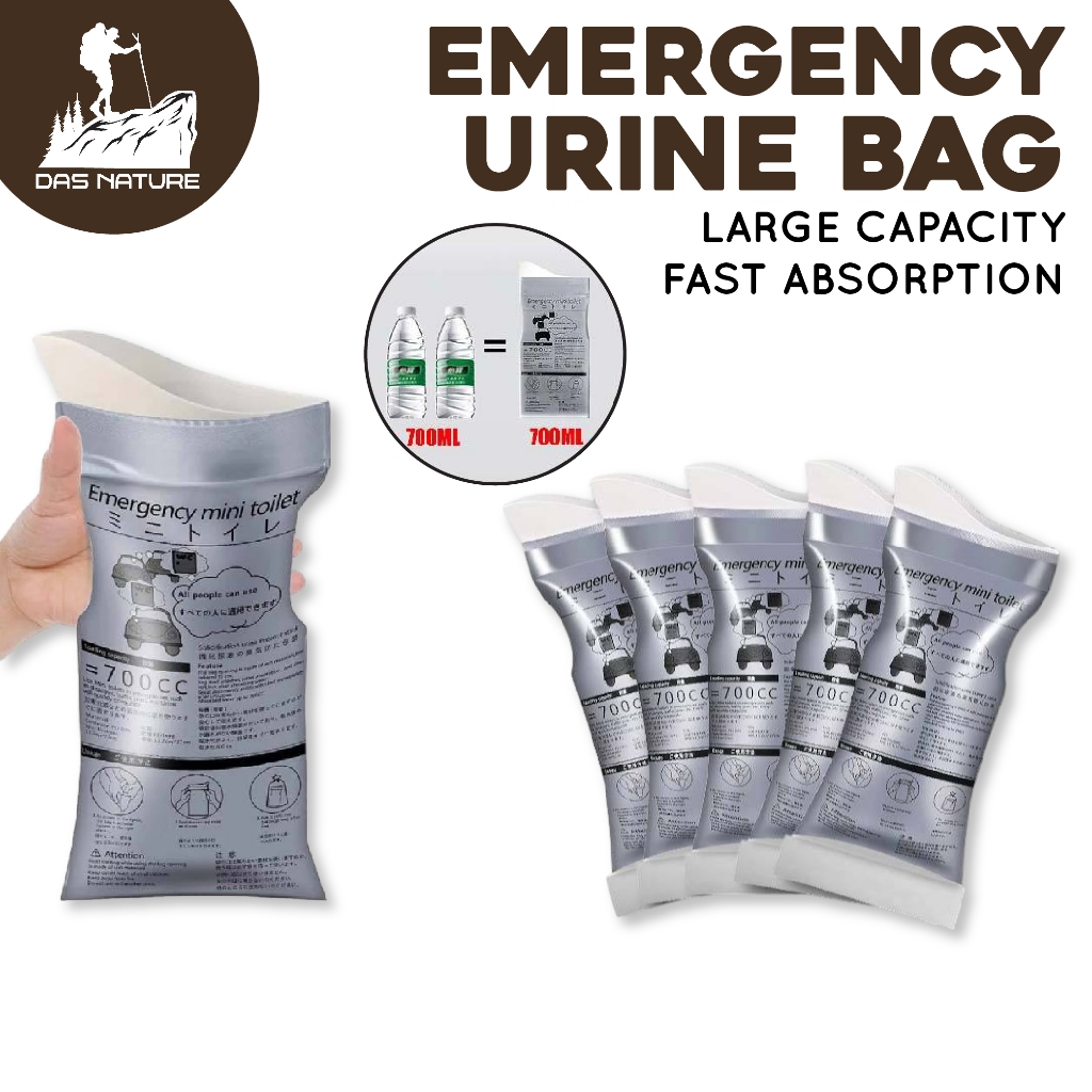Emergency Urine Bag For Travel Pee Bag Vomit Bag 700ML Outdoor Camping Car Urine Bag Portable Beg Kencing