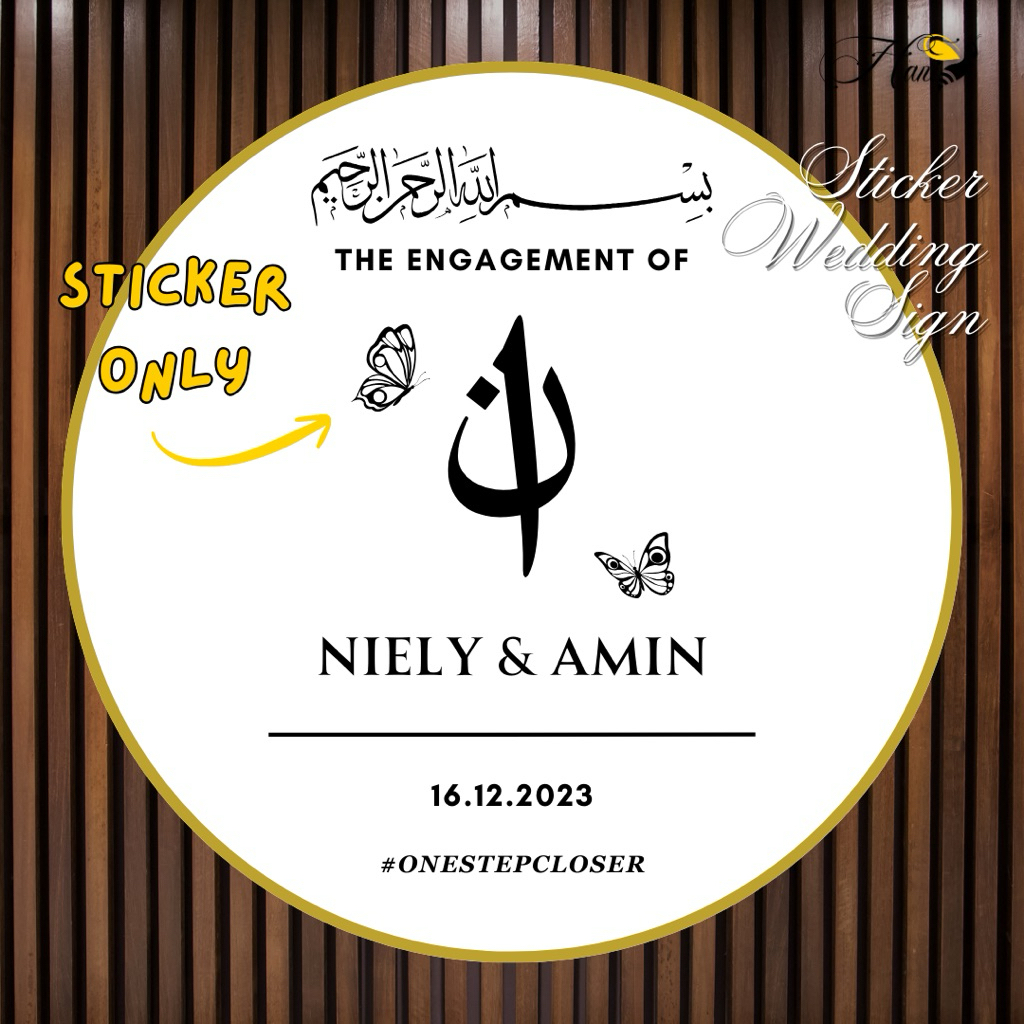 ???? ??????? {PROMO} CUSTOM STICKER WELCOME BOARD - ROUND MIRROR EDITION