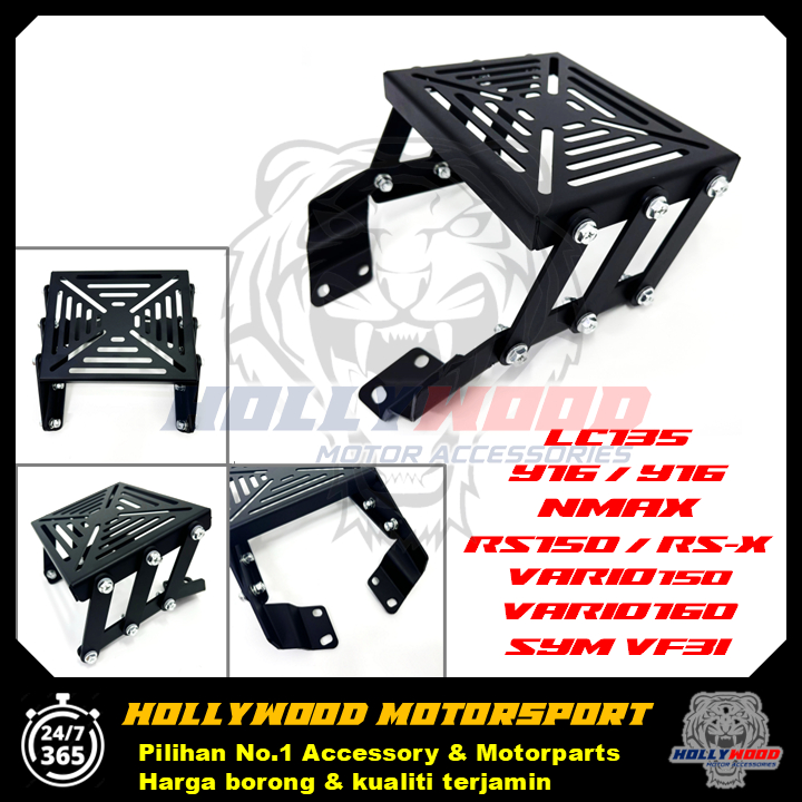 MONORACK LIPAT STAINLESS STEEL JB STYLE Y15 Y16 LC135 LCV8 EX5 RS150 RSX150 SYM VF3i VARIO NMAX ADV