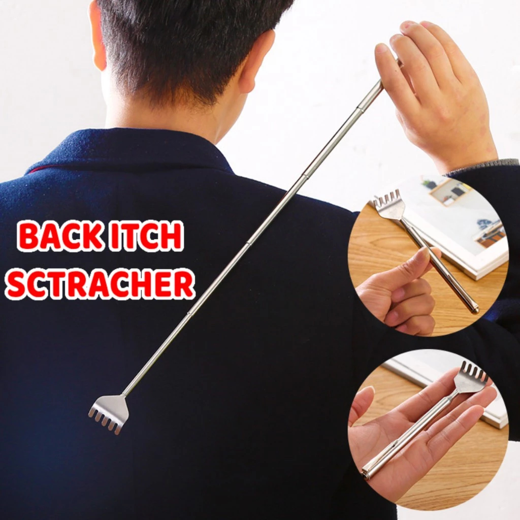 Penggaru Belakang Back Itchy Scratcher Retractable Stainless-Steel Back Scratcher Elderly Fun Scratching Tools