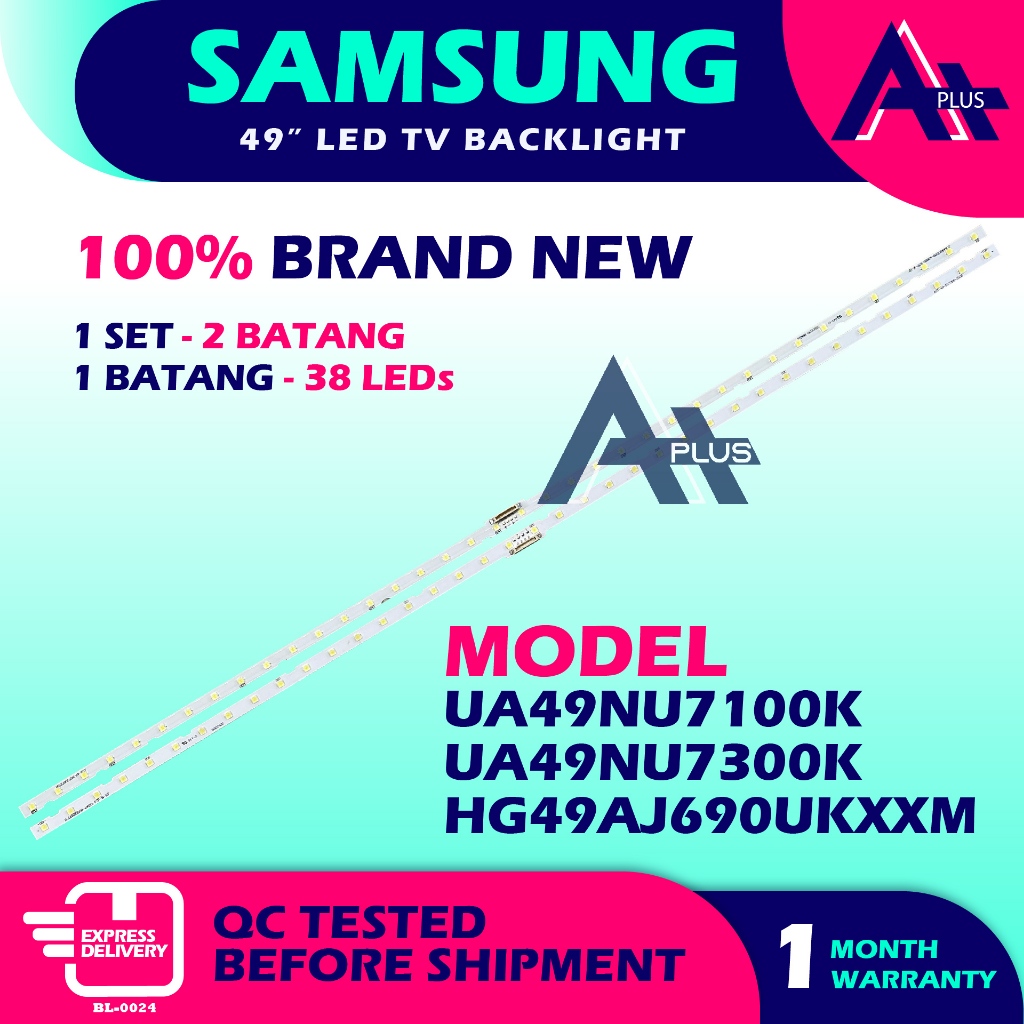 UA49NU7100K UA49NU7300K HG49AJ690UKXXM SAMSUNG 49" LED TV Backlight 49 INCH Lampu TV UA49NU7100KXXM UA49NU7300KXXM