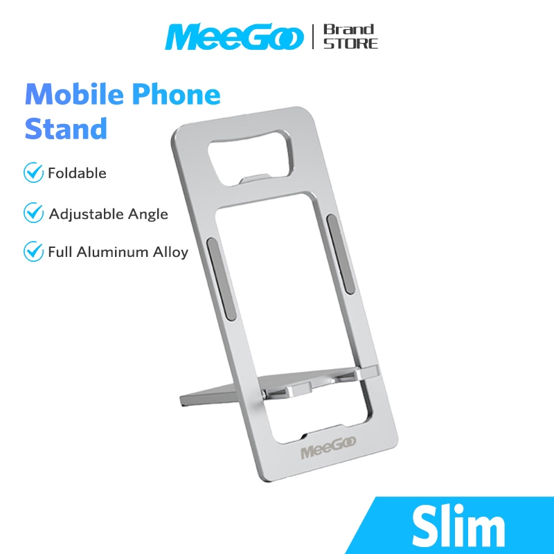 MeeGoo Desk Foldable Phone Holder Portable Adjustable Video Call Hands-Free Mount Compatible with 4.7"-7.2“ 折叠手机支架
