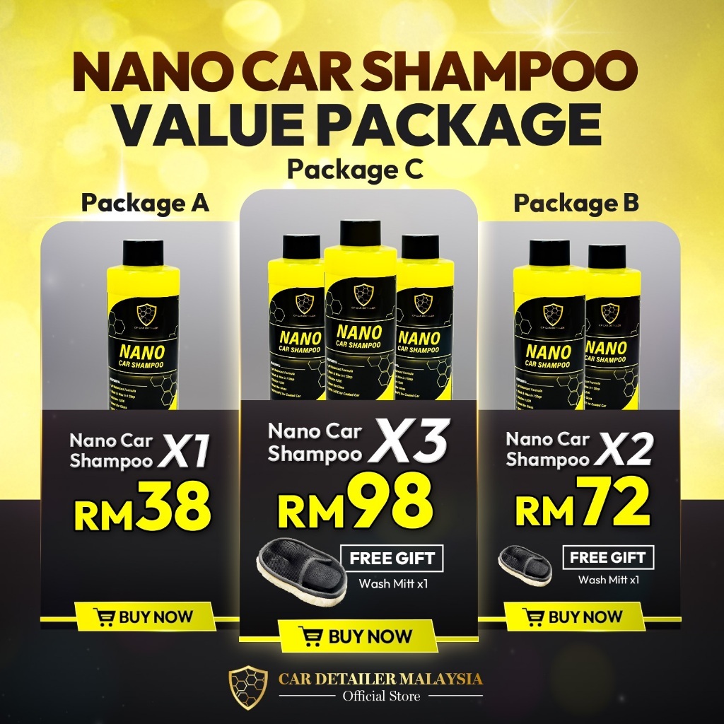 CP CAR Detailer - Nano Car Shampoo 500ml Bundle Set Snow Wash Car Shampoo Sabun Cuci Kereta 浓缩洗车液·