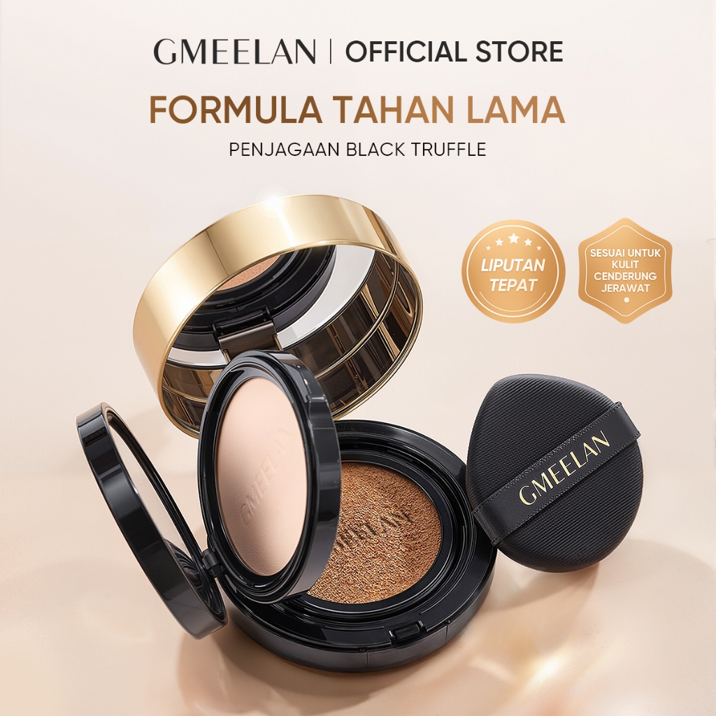 GMEELAN Black Truffle Air Cushion Foundation Concealer Oil Control High Coverage Makeup Long-lasting