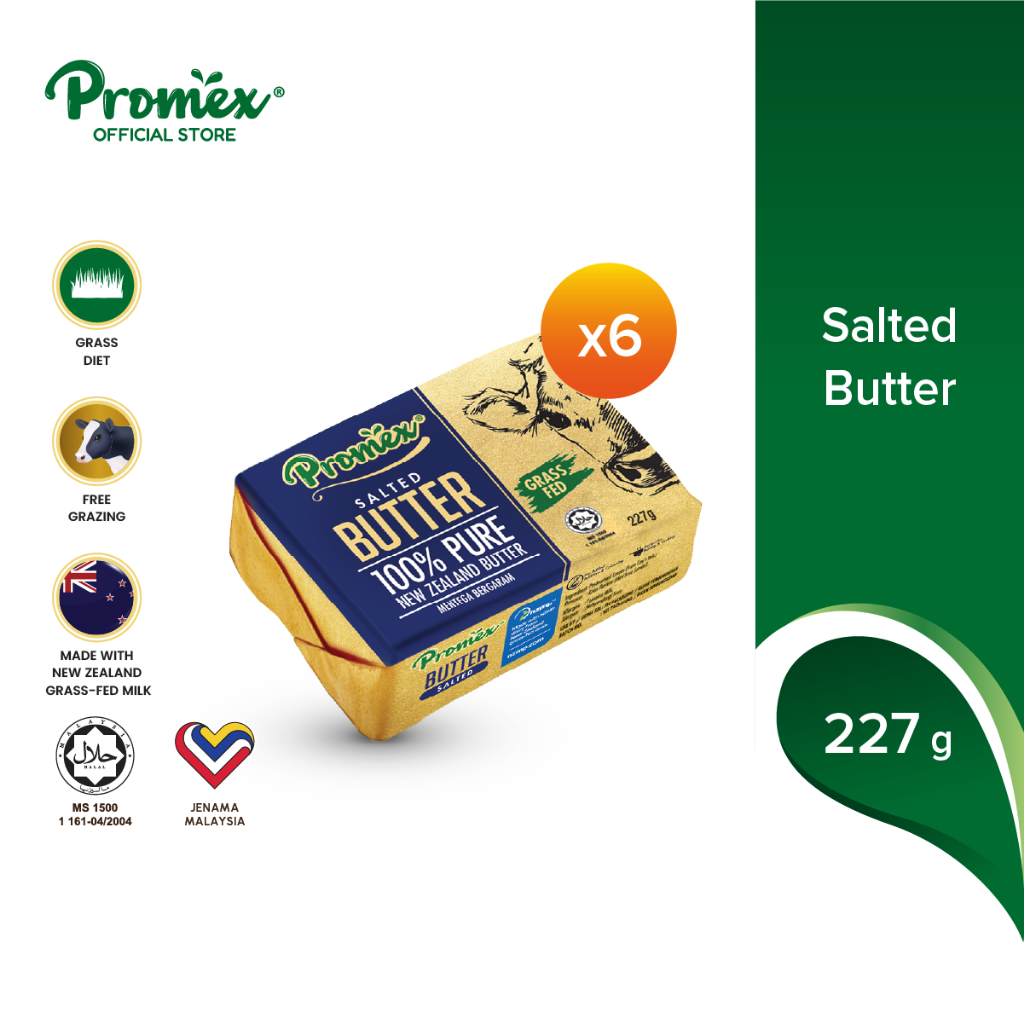 [Klang Valley/Penang Delivery Only] Promex Salted Butter (227g x 6)