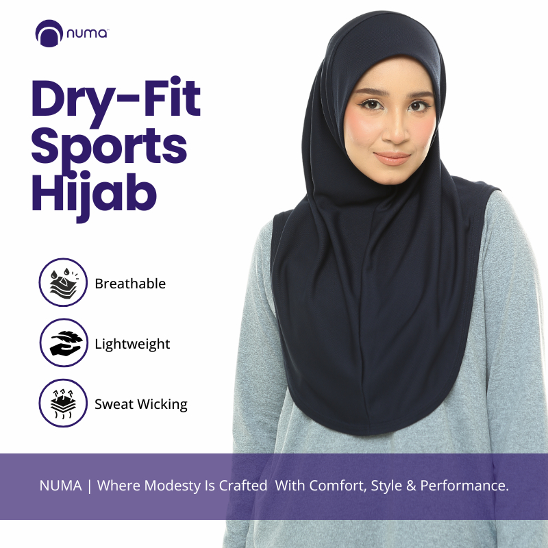 Numa Adra Modest Activewear Sport Hijab | Quick Dry Lightweight Breathable For Running Workout Hiking Travel