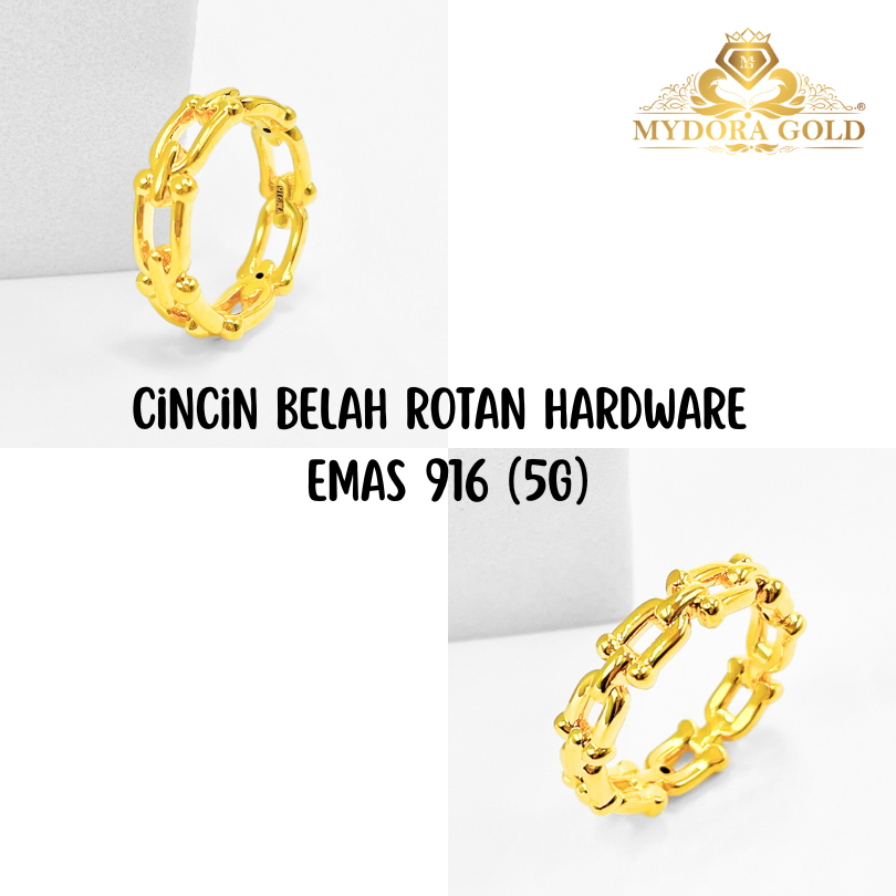MYDORA Cincin Belah Rotan Hardware (5G) l EMAS 916/22K