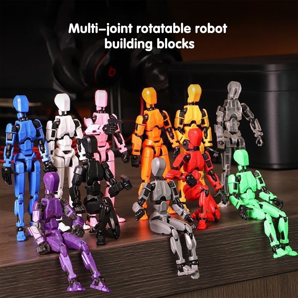 DIY Multi-Jointed Movable Robot 13 Lucky Action Figures Toys 3D Printed Mannequin Toys Assembled Toy