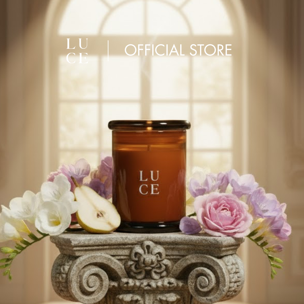 LUCE Royal Freesia & Rose Scented Candle | The Classic Infused Candle