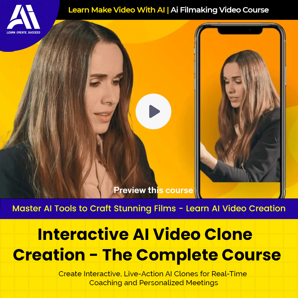 Video Course - Interactive AI Video Clone Creation - The Complete Course |  Ai Make Video | Make Video With AI